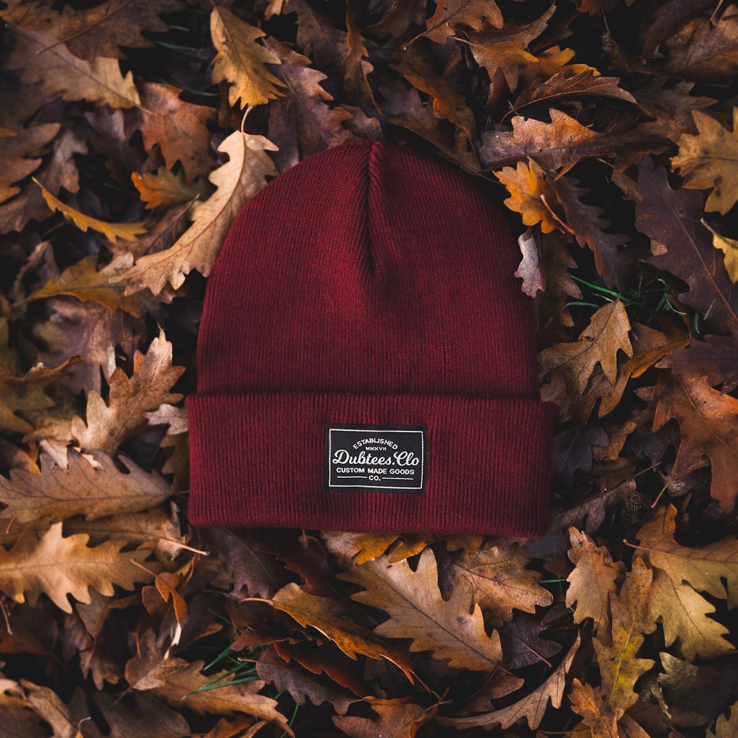 PATCH BEANIE - BURGUNDY
